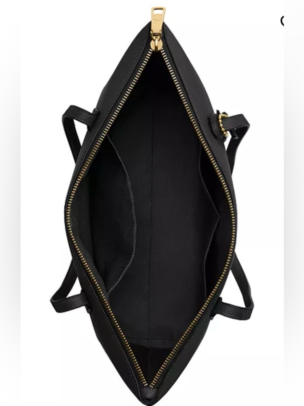 Coach Bella Black Pebbled Leather Structured Zip Tote Luxury Designer Work Bag - Picture 5 of 10
